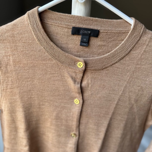 J.Crew Camel Button-Up Sweater - Picture 2 of 3